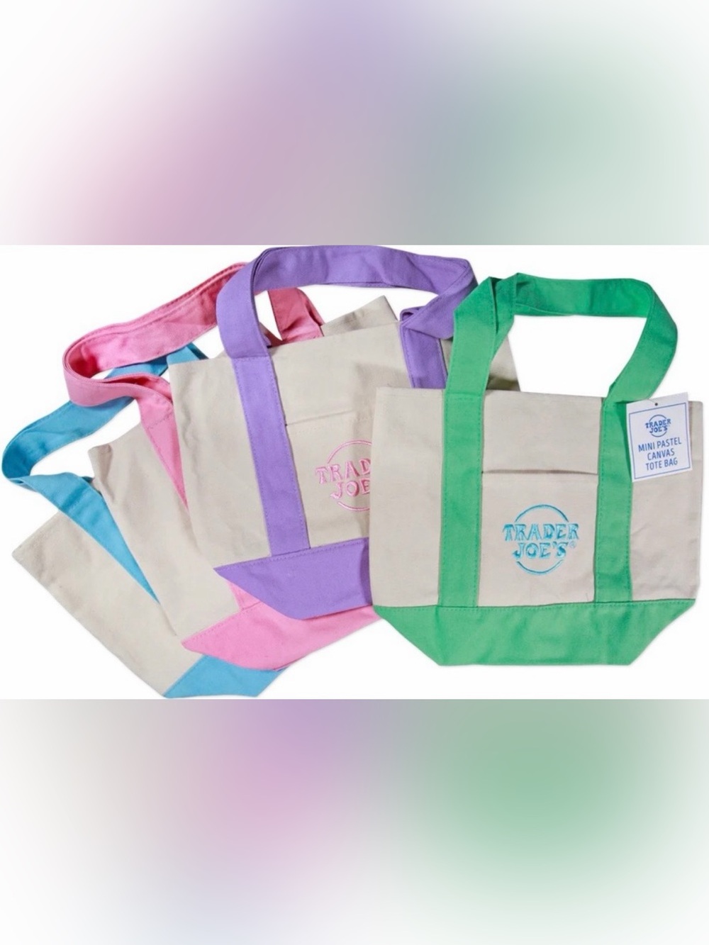 Trader Joe's Mini Tote Bag - Purple